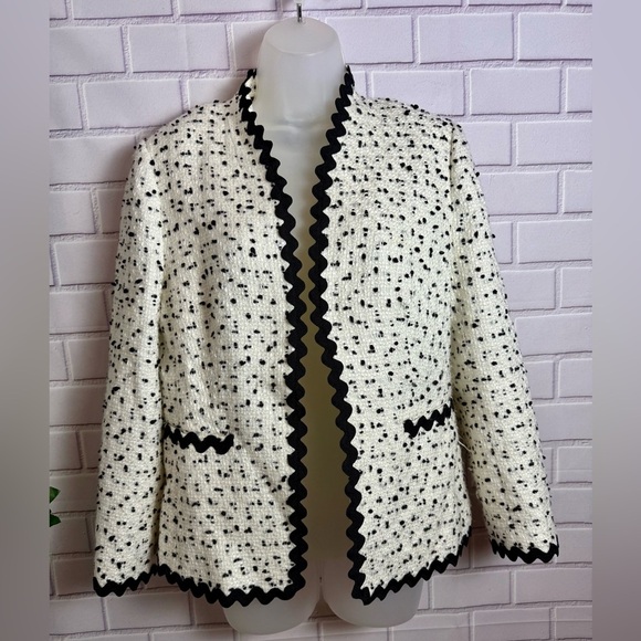 J.Crew Tweed Open Front Blazer Jacket Women's/size 8 - Picture 1 of 11
